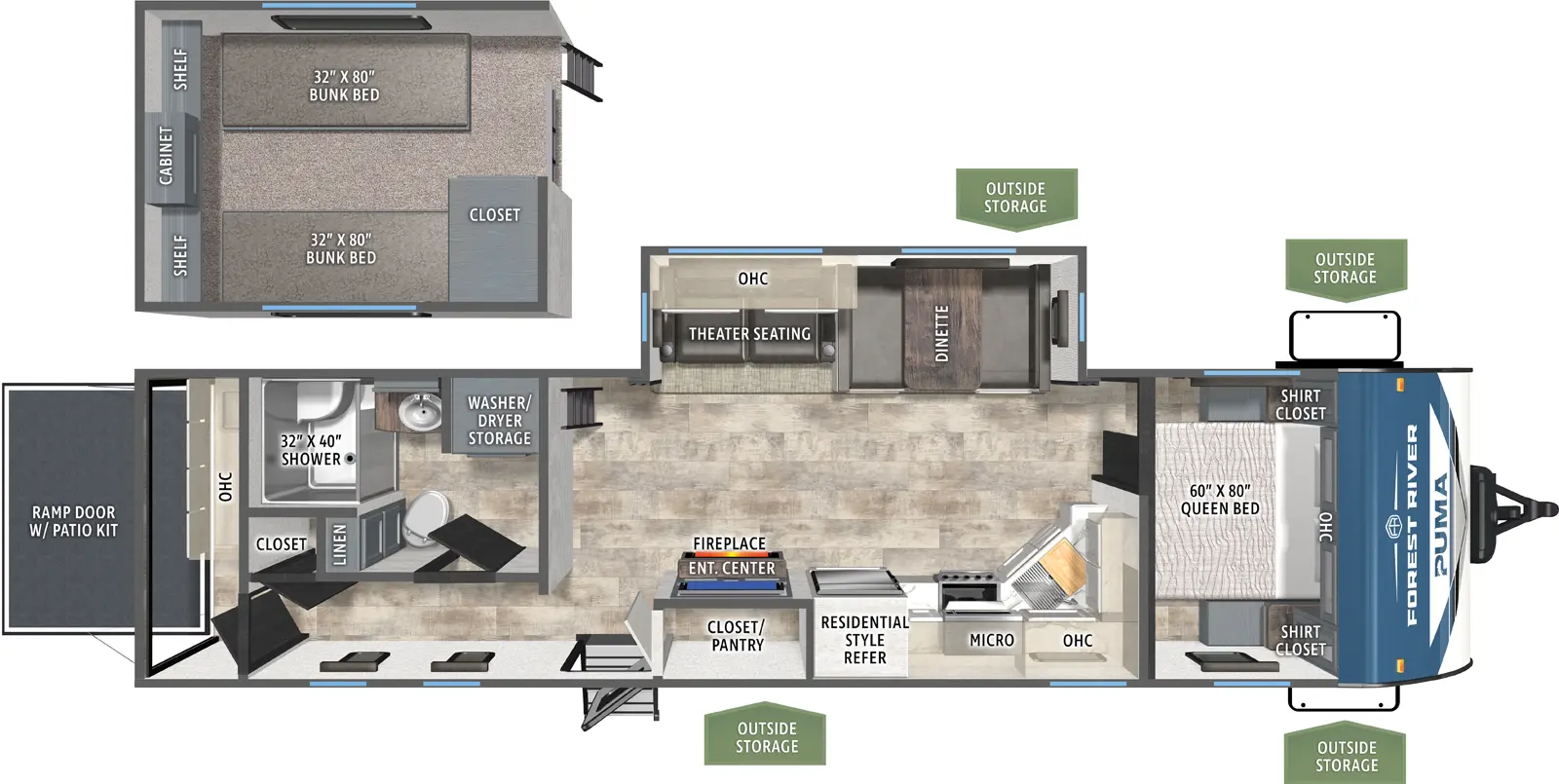 Puma 345BHL Floorplan
